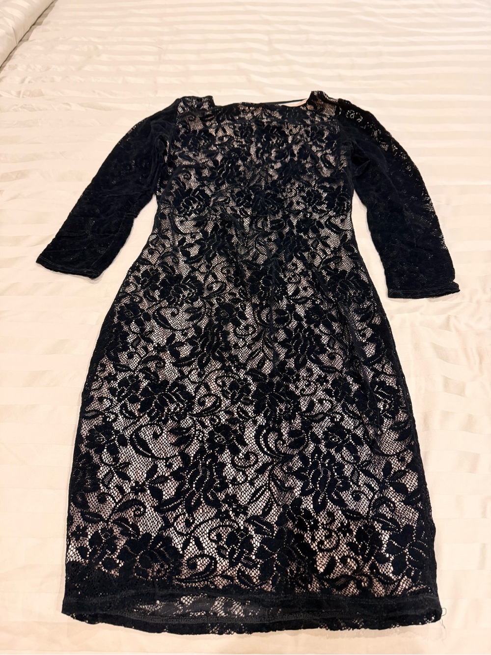 Moda International Black Lace Midi Dress